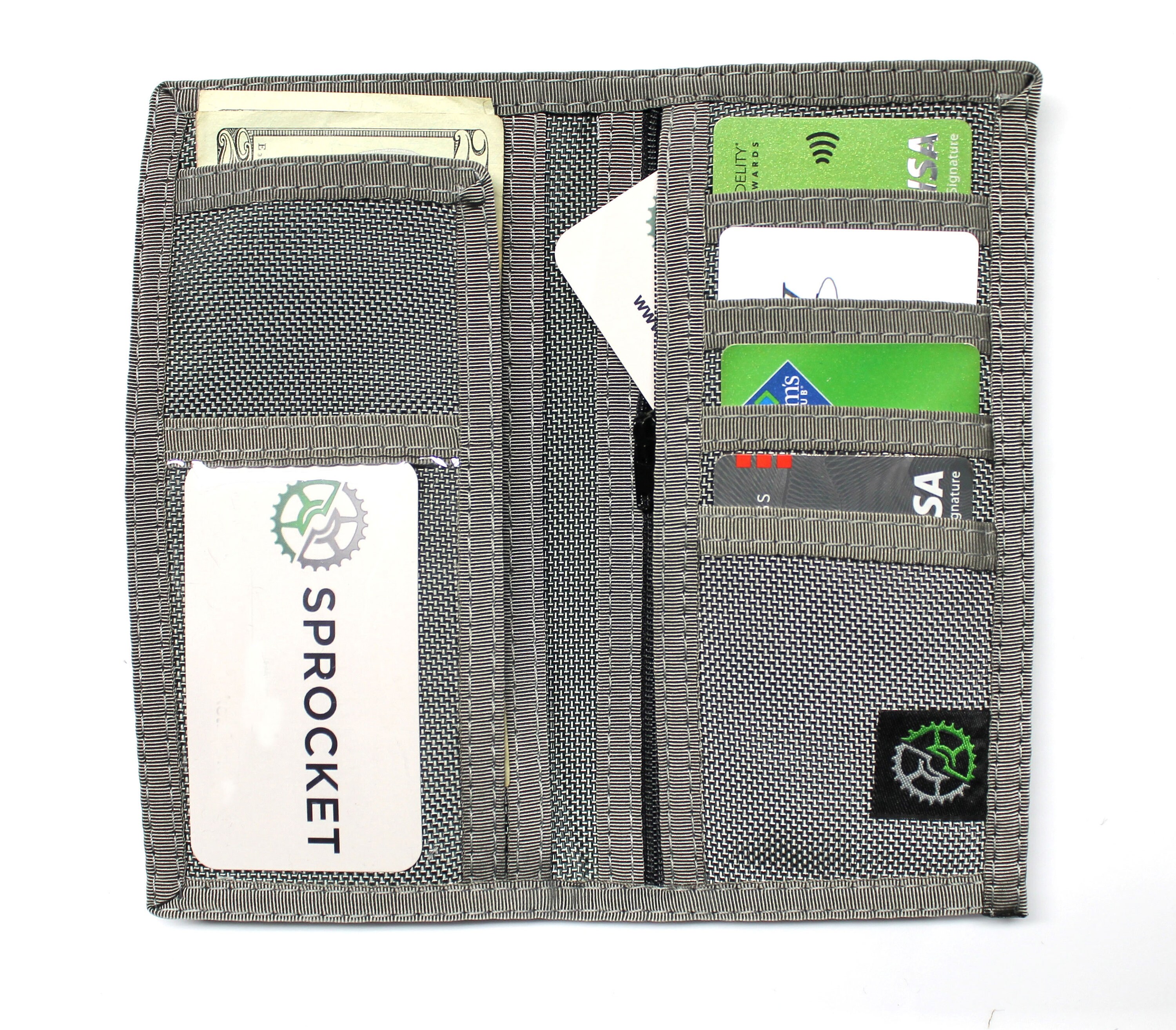 Ballistic Nylon Long Wallet. Black or Grey. Water Resistant. - Etsy