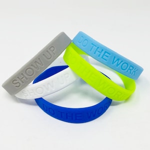 Motivational Silicone Wristbands - MultiColor Pack of Five (Individually Wrapped)