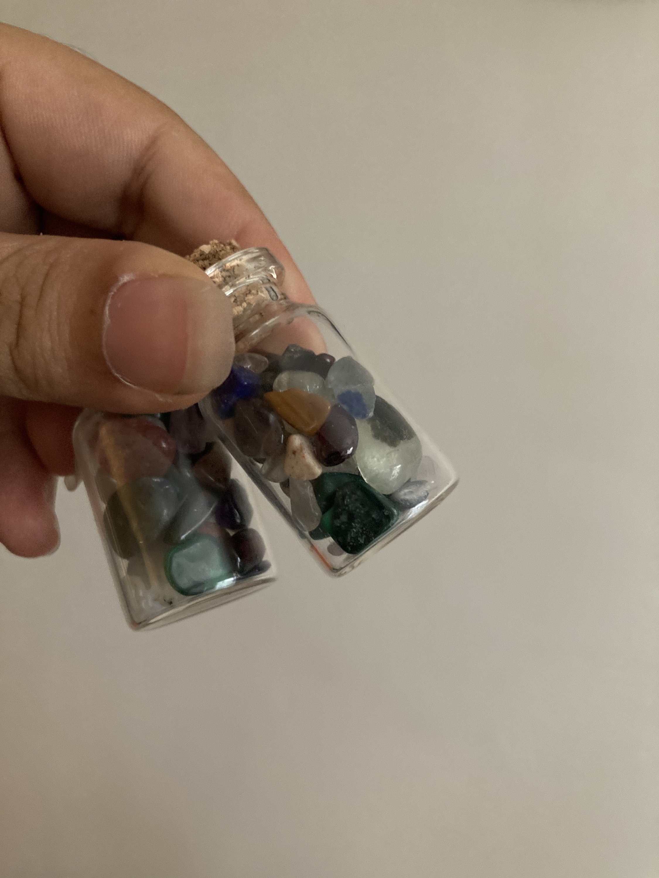 Mini bottles of crystal chips Etsy