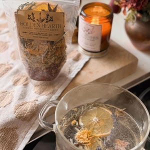 Golden Hearth Simmer Pot Potion Herb Blend | Home Blessings + Happy Home Ritual + Spell