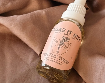 Clear It Out Spell Oil | Spiritual Cleansing + Purification + Hygiene Ritual Oil 30ML