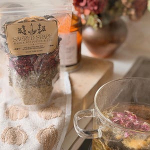 Sacred Space Simmer Pot Potion Herb Blend | Home Protection + Cleansing Ritual + Spell
