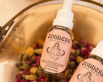 Goddess Ritual Spell Oil | Confidence, Divine Feminine Energy + Personal Power Body Oil