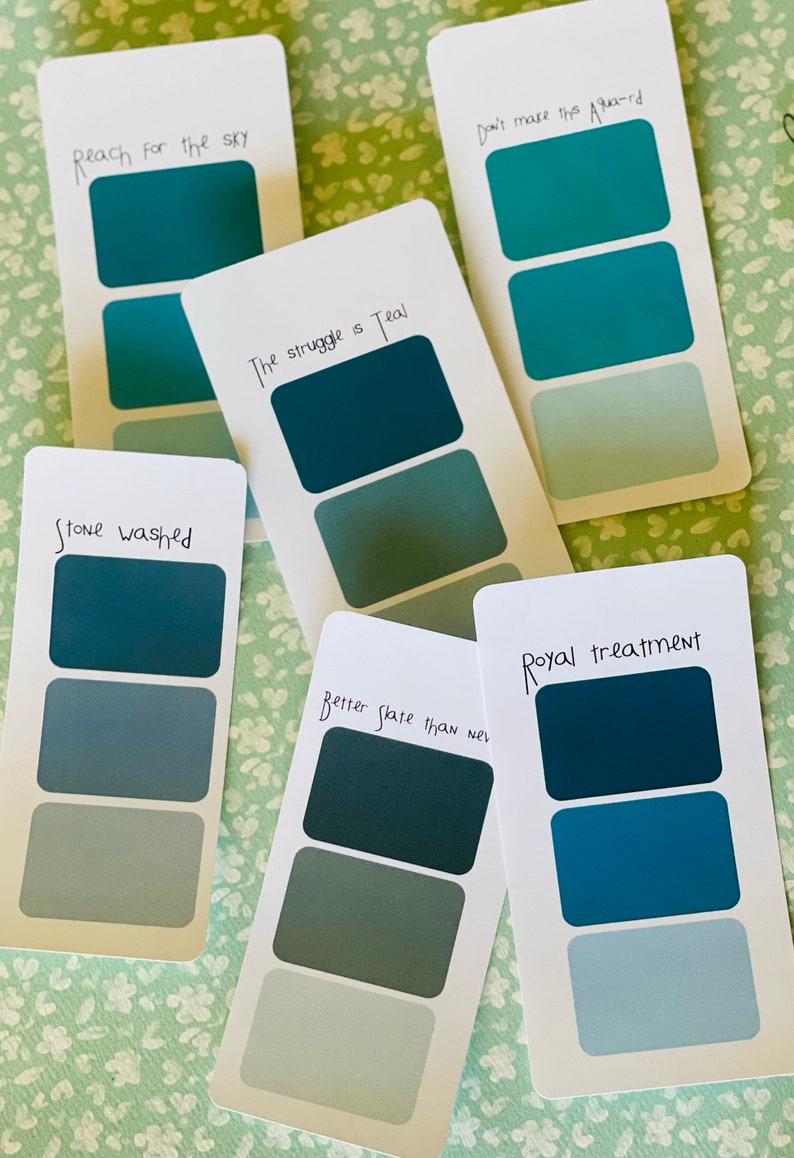 Printable Paint Chips With Funny Sayings Spring Colors Ephemera Digital ...
