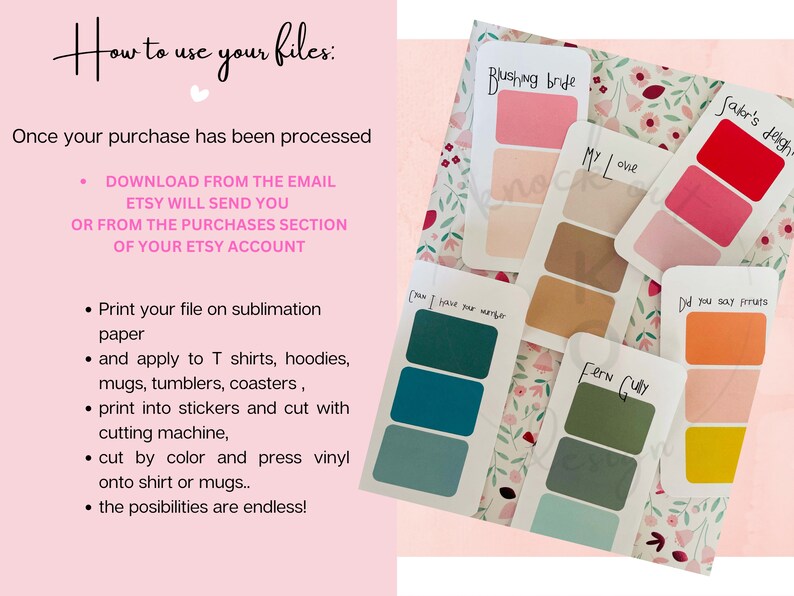Printable Paint Chips With Funny Sayings Spring Colors Ephemera Digital ...
