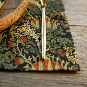 Elegant Fabric Table Placemat Set 4 6 8 12, Rectangle Placemats Gift for Mom, Large or Small Size, Scottish Thistle by William Morris Christmas gift