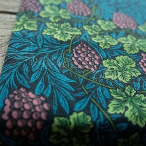 Rideaux Sur Mesure Style William Morris - Motif Feuilles Vertes, Coton, Cousus Main - Neuf