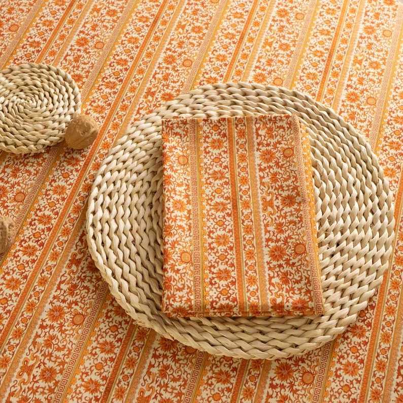 100 Cotton Print Tablecloth Custom Size Table Cover Square Etsy