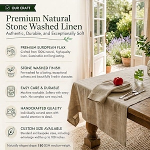 European Linen Tablecloth, Natural Linen Tablecloth, Stone Washed Table Cover, Custom Size Table Linen, Large Width Tablecloth, Extra Large Linen Tablecloth, Farmhouse Tablecloth, Rustic Linen Table Cover, 100% Linen Tablecloth, Oversized Tablecloth, Neutral Linen Tablecloth, Modern Dining Tablecloth, Vintage Style Table Cover, Soft Linen Tablecloth, Durable Table Linen, Eco-Friendly Table Cover, Wedding Table Decor, Everyday Tablecloth, Special Occasion Table Linen, Minimalist Table Cover