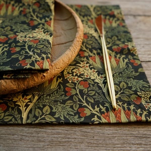 Elegant Fabric Table Placemat Set 4 6 8 12, Rectangle Placemats Gift for Mom, Large or Small Size, Scottish Thistle by William Morris Christmas gift