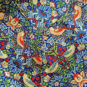 Extra Wide William Morris Cotton Tablecloth – Custom Spliced Seam Design for Oversized Square, Round, Rectangle Tables