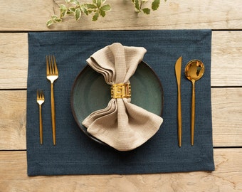 Spring Linen Textured Napkins Set of 4 6 8 10 | Oversized Table Napkins | Scratch Resistant & Easy Care 19x19inch