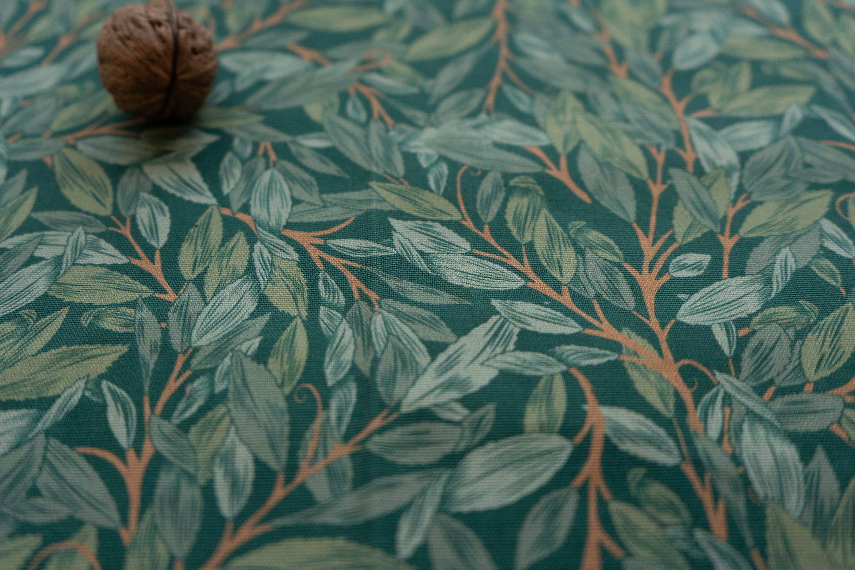 William Morris KELMSCOTT Scottish Thistle Green Fabric - Premium
