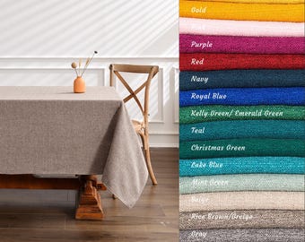 Small Size Rectangle Tablecloth Custom Linen Textured Stain Resistant Table Cover Spill proof Scratch Resistant Etsy