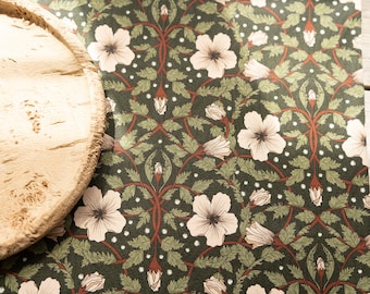Nappe en coton sur mesure, nappe carrée ronde ou rectangulaire, motif floral par William Morris, cadeaux pour la fête des mères
