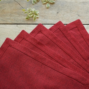 Customized Large Stain Resistance Table Placemat Set of 4 6 8 10 12, Linen Textured Table Placemats |  Easy Care, Washable Placemats