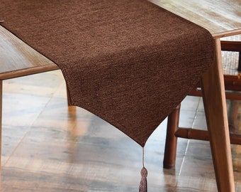 Linen Textured  Table Runner| Spill-Proof & Scratch Resistant