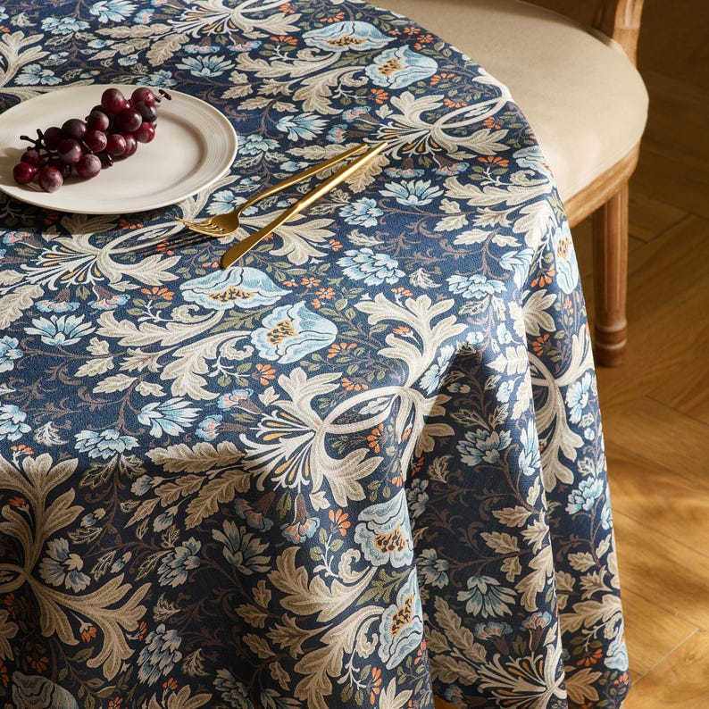 extra wide
Morris tablecloth
dark floral
custom tablecloth
wedding tablecloth
farmhouse decor
thistle print cloth
large tablecloth
rectangle tablecloth
round tablecloth
Christmas table
round oval
LinenTextured fabric