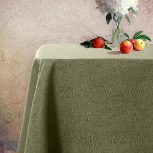 Tablecloth | Textured Water Resistant Tablecloth | Rectangle Table Cover | Custom Size Table Cloth | Spill-Proof Scratch-Resistant