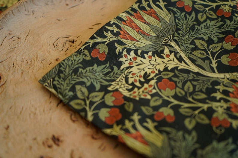 Elegant Fabric Table Placemat Set 4 6 8 12, Rectangle Placemats Gift for Mom, Large or Small Size, Scottish Thistle by William Morris Christmas gift