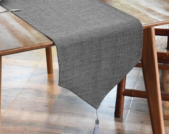 Linen Textured  Table Runner| Spill-Proof & Scratch Resistant