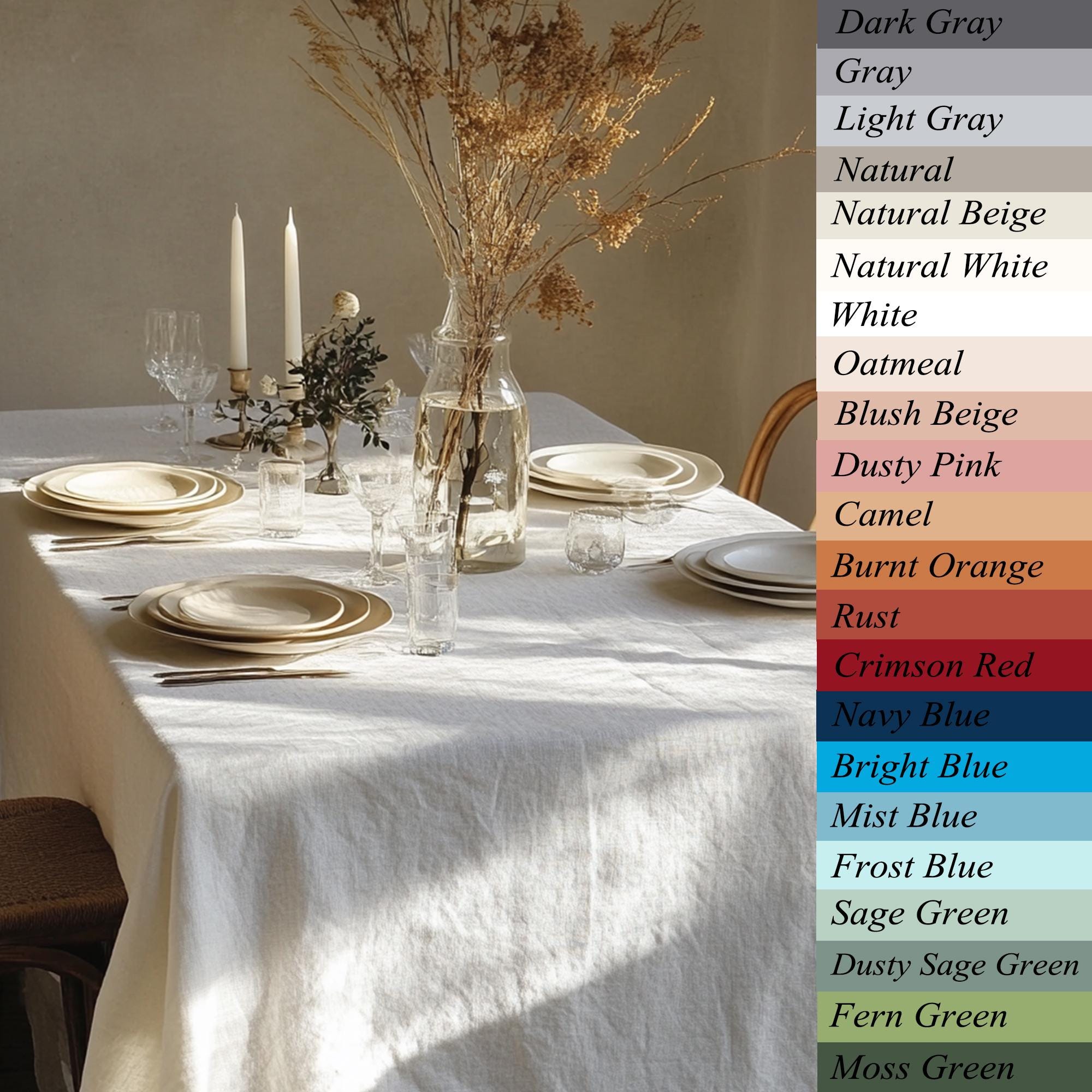 Beautiful Vintage European Floral Pattern Cotton Linen Tablecloth 52"x 70" | ID: D1356571