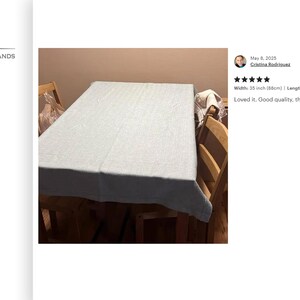 Mother's Day for Gift, Linen Textured Stain-Resistant Tablecloth | Custom Size Rectangle Table Cover | Washable Fabric Table Cloth image 13