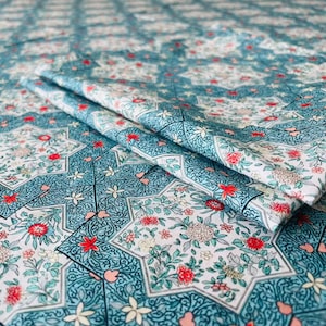 100% Cotton Print Tablecloth, Custom Size table cover, Square or Rectangle, Round or Oval, 54inch Wide, Spring Tablecloths