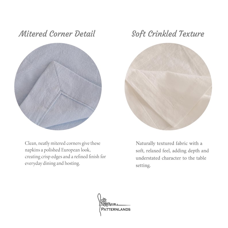 Outdoor Round Linen Placemat with Ruffle Edge, Farmhouse Cottagecore Table Decor, Double Layer Light Blue Cotton Linen Round Table Mat, 16 inchs Round
