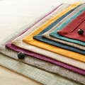 Stain-Resistance fabric Placemat Set of 4 6 8 10 12, Linen Textured solid color Placemats, washable table place mats for dining table 14x18"