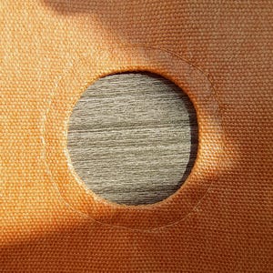 Custom Size Outdoor Oilcloth Tablecloth with Umbrella Hole or Zipper – Waterproof, Stain-Resistant, Fall Pumpkin Color for Halloween Decor
