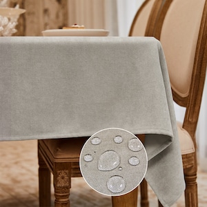 Mantel grueso y lujoso con textura / Mantel de gamuza vegana de alto rendimiento / Mantel rectangular / A prueba de derrames y arañazos