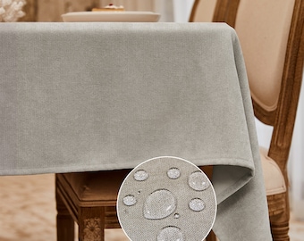 Textured luxurious thick Tablecloth | Vegan Suede Performance Tablecloth |  Rectangle Table Cover | Spill-Proof & Scratch-Resistant