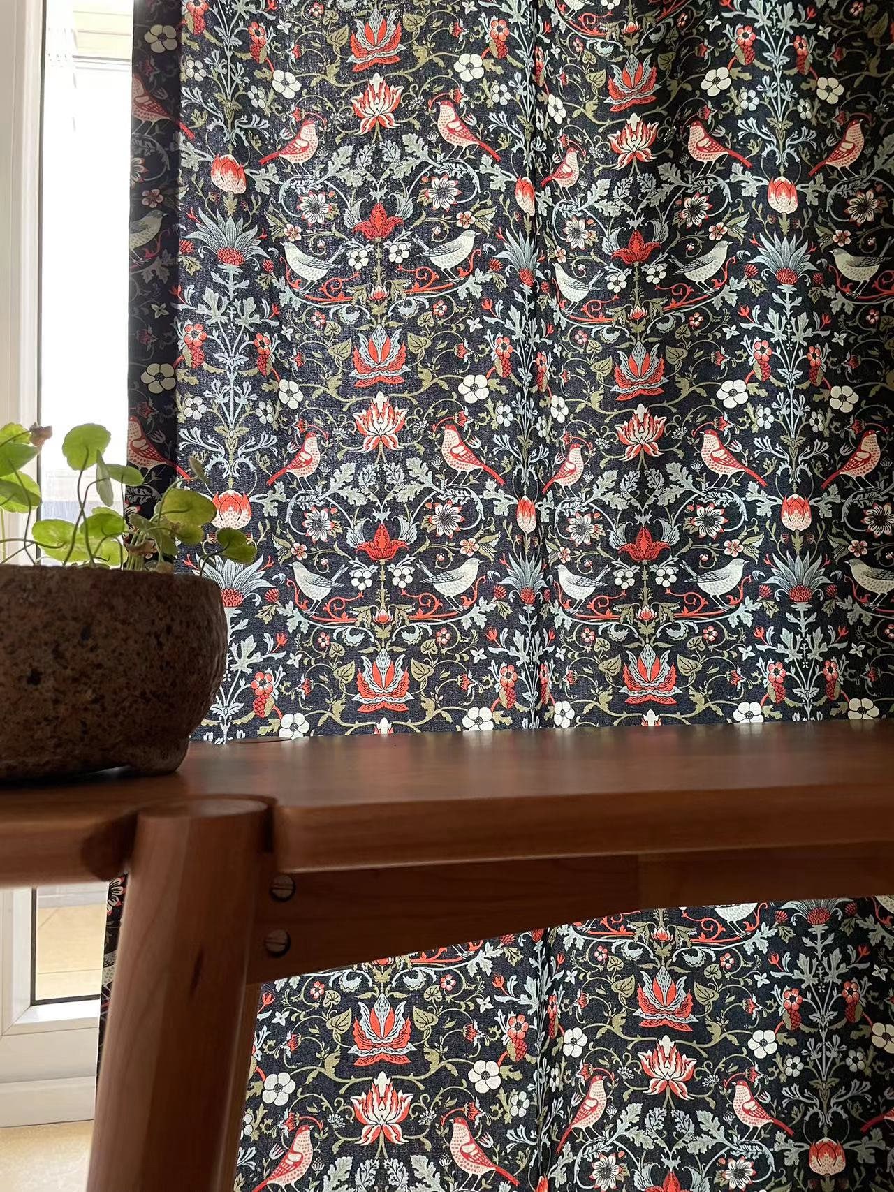 Rustic Drapery Vintage Rustic Style Curtains for Living Room, Cafe Curtains, Custom ...