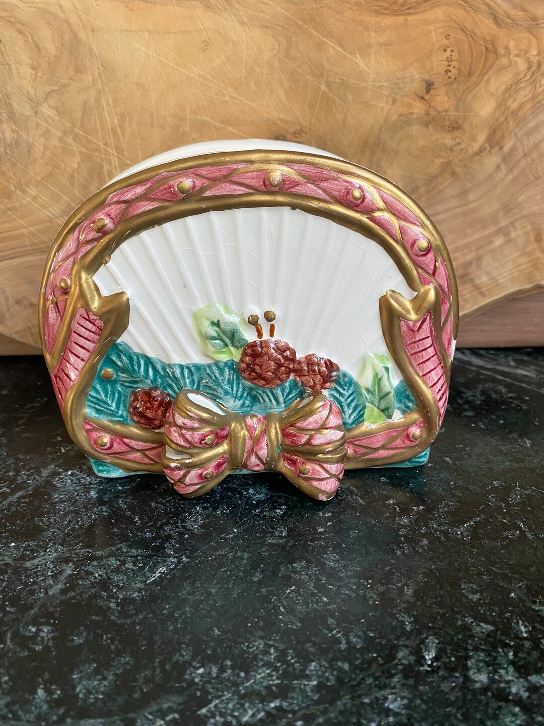 Nantucket Porcelain Holiday Napkin Holder Etsy