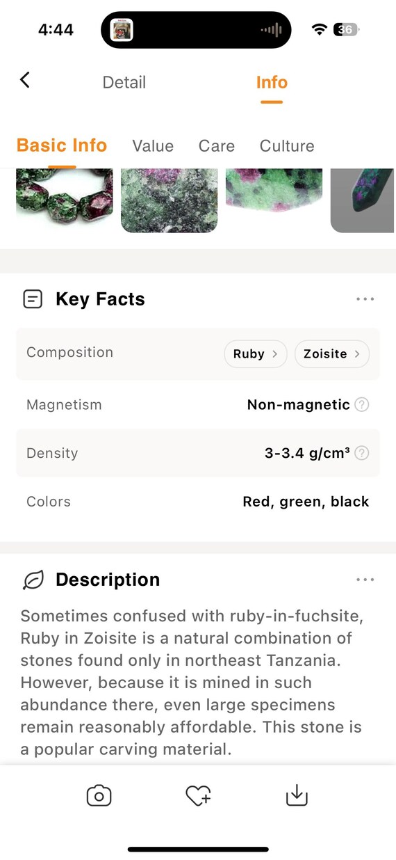 Native American Ruby Zoisite 526 Silver Ring SZ 8 - image 2