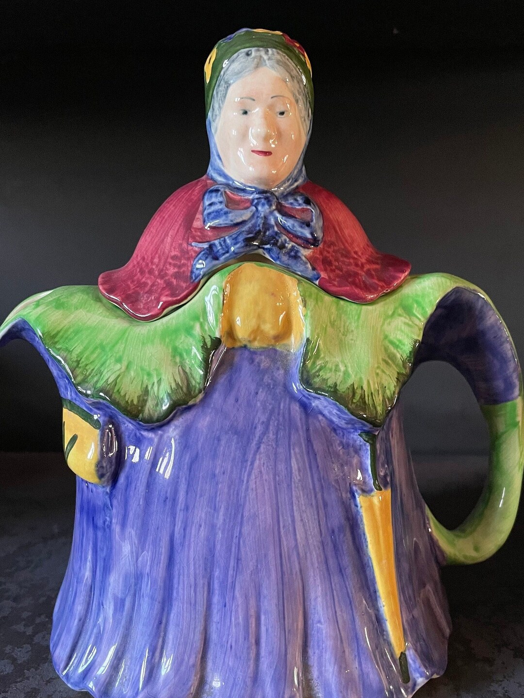 Vintage Little Old Lady Teapot Etsy