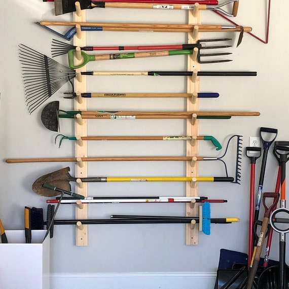 Hand Made Storage Rack Yard Tool Storage - Etsy