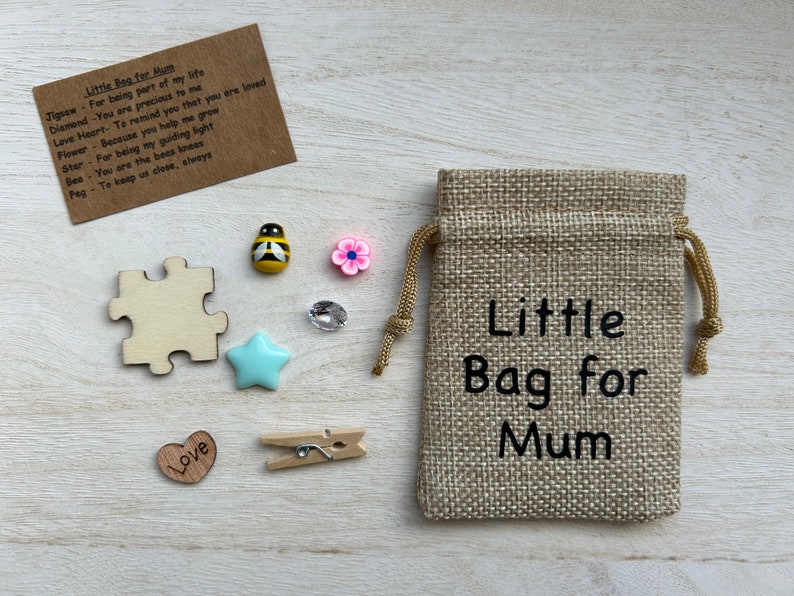 Little Bag for Mum, Birthday Gift, Thoughtful Gift, Gift for Mum, Special Gift, Token Gift, Keepsake, Mothers Day Gift, Charm Bag zdjęcie 6
