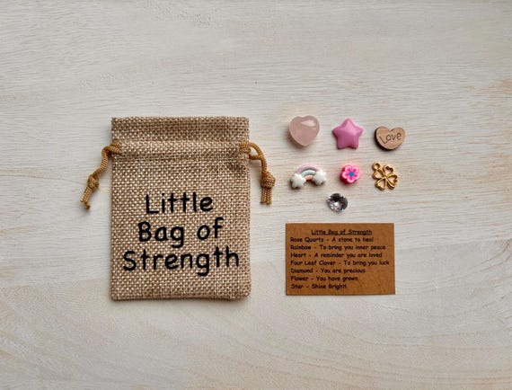 Little Bag of Strength, Thoughtful Gift, Here for you, Friendship Gift, Comfort Gift, Token Gift, Positivity Gift, Keepsake