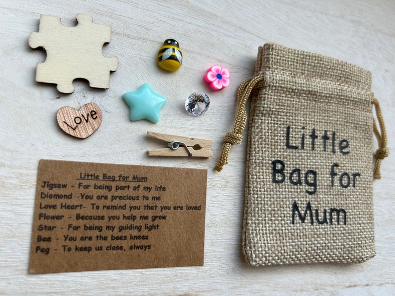Little Bag for Mum, Birthday Gift, Thoughtful Gift, Gift for Mum, Special Gift, Token Gift, Keepsake, Mothers Day Gift, Charm Bag zdjęcie 10