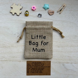 Little Bag for Mum, Birthday Gift, Thoughtful Gift, Gift for Mum, Special Gift, Token Gift, Keepsake, Mothers Day Gift, Charm Bag zdjęcie 7