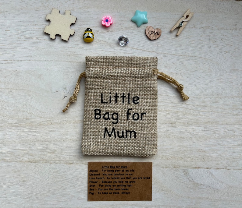 Little Bag for Mum, Birthday Gift, Thoughtful Gift, Gift for Mum, Special Gift, Token Gift, Keepsake, Mothers Day Gift, Charm Bag zdjęcie 7