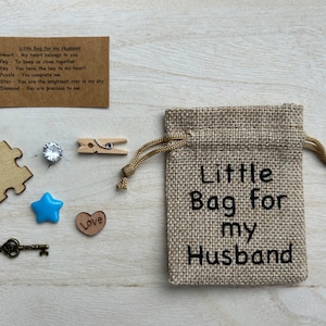 Little Bag for my Husband, Birthday Gift for Husband, Thoughtful Gift, Token Gift, Keepsake, Anniversary Gift image 9