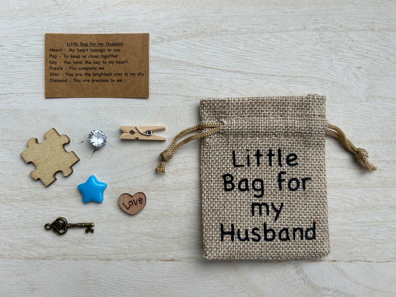 Little Bag for my Husband, Birthday Gift for Husband, Thoughtful Gift, Token Gift, Keepsake, Anniversary Gift image 9
