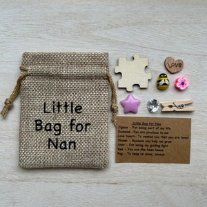 Gift for Nan, Little Bag for Nan, Nan Keepsake Gift, Birthday Gift Nan, Christmas Gift for Nan, Small Token Gift, Grandma Present