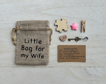 Little Bag for my Wife, Small token Present, Birthday Gift, Anniversary Gift, Thoughtful Gift, Token Gift, Keepsake, Valentine’s Day gift