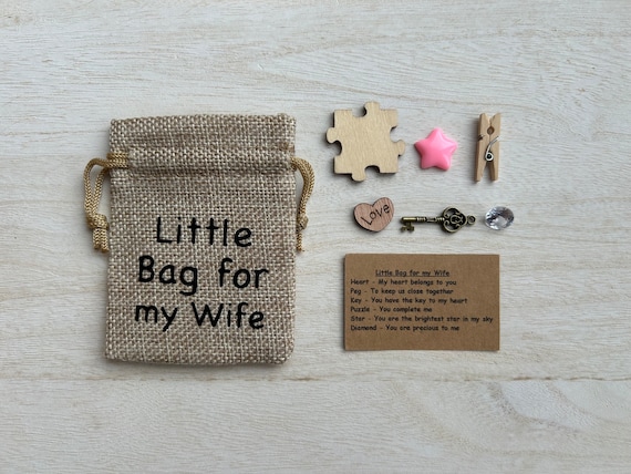 Little Bag for my Wife, Small token Present, Birthday Gift, Anniversary Gift, Thoughtful Gift, Token Gift, Keepsake, Valentine’s Day gift