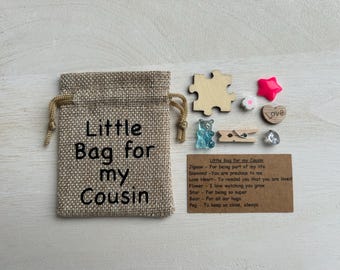 Little Bag for my Cousin,  Charms, Birthday Token Gift