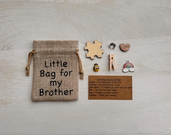 Little Bag for my Brother, Birthday Gift, Brother Gift, Thoughtful Gift, Small Token Gift, Keepsake, Small Gifts for Him